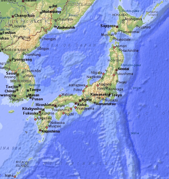mapa japan